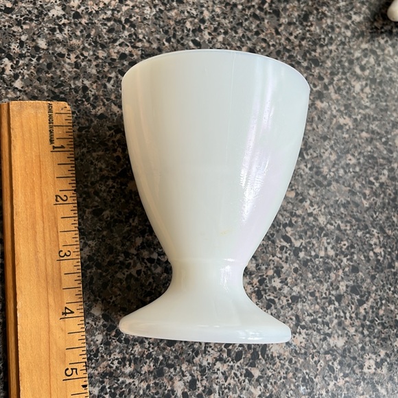 4” McKee footed milk glass tumbler - Picture 2 of 4